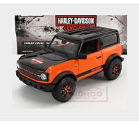 1:24 MAISTO Ford Usa Bronco Custom Harley Davidson 2021 Orange Black MI32272