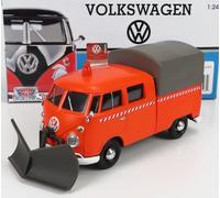 1/24 MOTOR-MAX - VOLKSWAGEN - T1 PICK-UP DOUBLE CABINE SPAZZANEVE - 79593