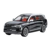 1:24 Per AITO Chiedi al mondo M9 Modello in lega Simulazione Auto fuoristrada in lega 21CM Scrivania decorata blu per commemorare i ragazzi(Nero)