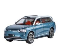 1:24 Per AITO Chiedi al mondo M9 Modello in lega Simulazione Auto fuoristrada in lega 21CM Scrivania decorata blu per commemorare i ragazzi(Blu)