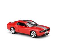 1:24 Per Bilancia 2012 DODGE Challenger SRT Lega Metallo Modello Simulatore Auto Giocattolo Per Adulti Visualizzazione Statica Giocattoli Metal Vehicles non RC(Rosso)