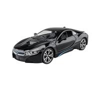 1:24 Per BMW I8 Simulazione Modello di Auto in Lega Pressofusa Ornamento Suono e Luce Funzione Tirare Indietro Batteria non inclusa(Black)