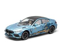 1 24 per BMW M8 modello di auto in lega di simulazione decorazione libro giocattolo esposizione collezione souvenir 21CM(Blu)