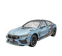 1 24 Per BMW M8 Supercar Modello Di Auto In Lega Suono E Luce Tirare Indietro Giocattoli Pressofusi Da Collezione Giocattoli Metal Vehicles non RC(Blu)
