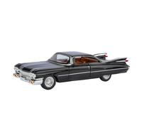 1:24 Per Cadillac Big Rocket Modello Di Auto In Lega Con Luci E Suoni A Scomparsa Ornamenti Per Console Centrale Decorativi Da Collezione(Black)
