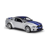 1 24 Per Ford Mustang Supercar Modello Auto In Lega Ad Alta Simulazione Come Regalo Per La Festa Del Papà Per Adulti Macchinine Mini Auto(Argento)