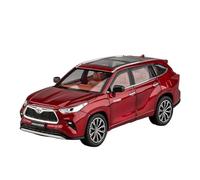1:24 Per Highlander SUV Modello In Lega Auto Pressofusa Metallo Fusione Suono E Luce Auto Per Ragazzi Giocattoli Giocattoli Metal Vehicles non RC(Rosso)