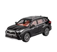 1:24 Per Highlander SUV Modello In Lega Auto Pressofusa Metallo Fusione Suono E Luce Auto Per Ragazzi Giocattoli Giocattoli Metal Vehicles non RC(Nero)