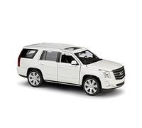 1 24 Per Il Modello Cadillac Escalade SUV Simulazione In Lega Zinco Tirare Indietro Il Modello Auto Come Regalo Aziendale Macchinine Mini Auto(White)