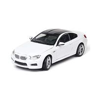 1 24 Per La Simulazione Della Lega BMW M6 Tirare Indietro Il Modello Auto Come Regalo Per La Festa Del Papà Per Adulti Macchinine Mini Auto(White)