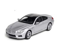 1 24 Per La Simulazione Della Lega BMW M6 Tirare Indietro Il Modello Auto Come Regalo Per La Festa Del Papà Per Adulti Macchinine Mini Auto(Argento)