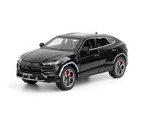 1 24 Per Lamborghini URUS Bison Modello di auto in lega 21CM Collezione di giocattoli da scrivania decorati in memoria dei ragazzi(Nero)