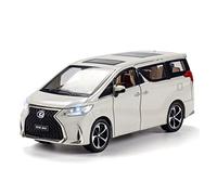 1: 24 Per Lexus LM300 MPV Pressofuso Lega Modello Di Auto Con Luce Sonora Tirare Indietro Collezione Di Auto Giocattolo Veicolo Da Collezione(White)