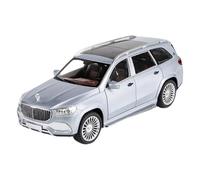 1:24 Per Maybachs GLS Classe GLS600 Modello Di Auto In Lega Collezione Di Giocattoli Suono Luce Simulazione Auto Giocattoli(Argento)
