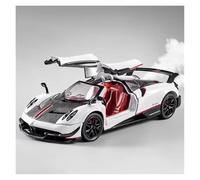 1:24 Per Pagani Huayra Alloy Diecast Sports Cars Sound Light Opened Pull Back Spray Version Modelli Macchinine Mini Auto(White)