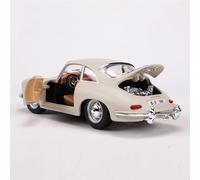 1 24 Per Porsche 356B Coupe 1961 Modello di auto in lega Collezione di simulazione vintage Decorato Giocattolo da scrivania bianco sporco Auto Regali per uomini e donne