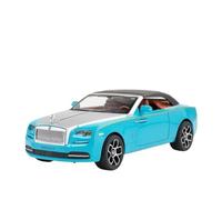 1:24 Per Rolls-Royce Dawn Convertible Modello Di Auto In Lega Suono E Luce Decorazioni Per La Casa Da Collezione(Blu)