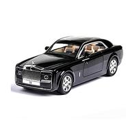 1 24 Per Rolls Royce In Lega Zinco Simulazione 4 Porte Aperte Tirare Indietro Modello Auto Giocattolo Per Ragazzi Regali Ornamento Macchinine Mini Auto(Nero)