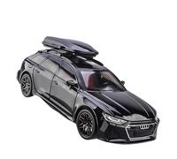 1 24 Per Scala Audi RS6 Modello Di Auto Giocattoli Pressofusione In Lega Aperto Suono Leggero Tirare Indietro Ornamenti Veicoli Giocattoli Metal Vehicles non RC(Nero)