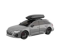 1 24 Per Scala Audi RS6 Modello Di Auto Giocattoli Pressofusione In Lega Aperto Suono Leggero Tirare Indietro Ornamenti Veicoli Giocattoli Metal Vehicles non RC(Gray)