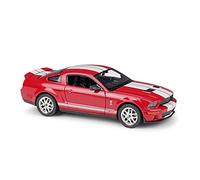 1 24 Per Shelby Cobra GT500 Auto Sportiva Diecast In Lega Modello Auto Come Regalo Mestiere A Mano Per Ragazzi Adulti Macchinine Mini Auto(Rosso)