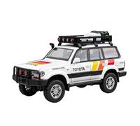 1:24 Per Toyota Land Cruiser LC80 SUV Metallo Fusione Suono E Luce Modello Auto Giocattoli Vehicleboys Regalo Giocattoli Metal Vehicles non RC(White)