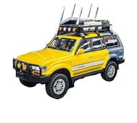 1:24 Per Toyota Land Cruiser LC80 SUV Metallo Fusione Suono E Luce Modello Auto Giocattoli Vehicleboys Regalo Giocattoli Metal Vehicles non RC(Yellow)
