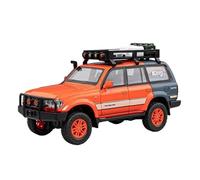1:24 Per Toyota Land Cruiser LC80 SUV Metallo Fusione Suono E Luce Modello Auto Giocattoli Vehicleboys Regalo Giocattoli Metal Vehicles non RC(Arancia)