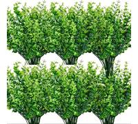 1-24 pezzi Arbusti di bosso artificiali resistenti ai raggi UV - Adatti per decorazione interna ed esterna, matrimoni e giardini domestici, arbusti di bosso finti resistenti ai raggi UV per prati este