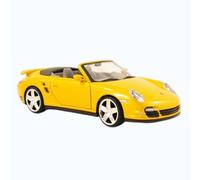 1:24 Porsche 911 997 Turbo Cabriolet Yellow MOTORMAX Diecast Auto metallo