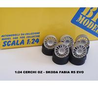 1/24 Set cerchi rims Skoda Fabia R5 Evo Rally