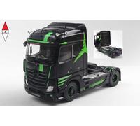 Solido Mercedes Benz Actros R5 Italian Collection 2021 - Diecast modello camion trattore a lunga distanza con design personalizzato, cabina nera con strisce verdi, 1:24