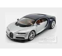 1:24 WELLY Bugatti Chiron Le Patron 2016 Silver Blue WE24077SB