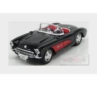 1:24 WELLY Chevrolet Corvette Spider 1957 Black Red WE29393BK