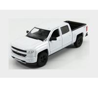 1:24 WELLY Chevrolet Silverado Double Cabine Pick-Up 2017 White WE24083W
