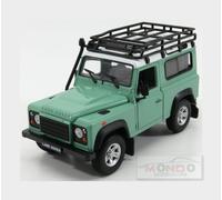 1:24 WELLY Land Rover Land Defender 90 1984 Light Green White WE22498SPGNW