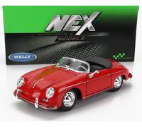 Porsche 356 A Speedster Rosso Modellino Auto 1:24 Welly