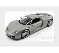 1:24 Welly Porsche 918 Spider Hard-Top Closed 2015 Grey Met WE24055HGR Modellino