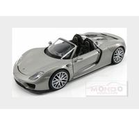 1:24 Welly Porsche 918 Spider Open 2015 Grey Met WE24055CGR Modellino