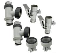 1 25 a 1 5 tubo adattatore e valvola a stantuffo set per sistemi di piscina essenziale aggiornamento del flusso d'acqua (2 set)
