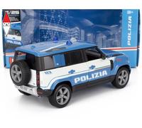1/25 BURAGO LAND ROVER NEW DEFENDER 110 POLIZIA 2020 LIGHT BLUE