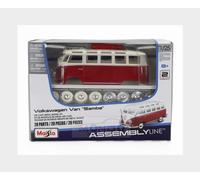 1:25 MAISTO Volkswagen T1 Samba Minibus 1962 Red Ivory MI39956-R-KIT