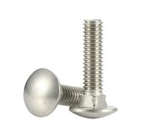 1-25 pezzi M3 M4 M5 M6 M8 M10 M12 Bullone for carrozza a testa tonda con collo quadrato GB12 A2-70 304 Acciaio inossidabile(16mm,M5 (10pcs))