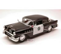 1:26 Maisto Buick Century Police 1955 Black White MI31295 Modellino