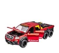 1:28 Per Scala Pressofusa In Lega Di Auto Pick-up In Metallo Fuoristrada Modello Di Simulazione Giocattolo Giocattoli Metal Vehicles non RC(Rosso)