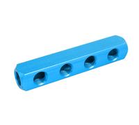 1/2BSP 4 vie collegamento rapido tubo flessibile aria collettore blocco divisore