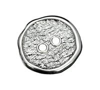 1,2cm 1,5cm 1,8cm 2cm Bottoni a due fori Bottoni decorativi in metallo da cucire, Argento, 20mm 3 pezzi
