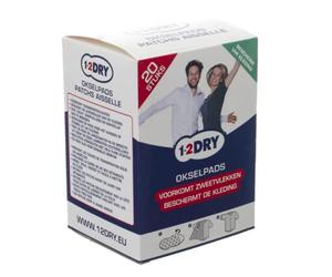 1-2DRY - 20 grandi cuscinetti ascellari bianchi antitraspiranti - contro le macchie di sudore - Assorbenti