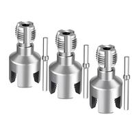 1/2inch 3/4inch PVC Pipe Threader, Plumbing Hand with Precision Threads for Home Renovation, Garden Water Systems, Pipe Threading Tool for Irrigation Projects (1/2",3Pcs)