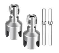 1/2inch 3/4inch PVC Pipe Threader, Plumbing Hand with Precision Threads for Home Renovation, Garden Water Systems, Pipe Threading Tool for Irrigation Projects (1/2",2Pcs)